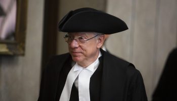 Speaker of the House of Commons Francis Scarpaleggia enters the House of Commons foyer for the inaugural  Question Period of the parliamentary session on May 28, 2025. The Hill Times photograph by Andrew Meade