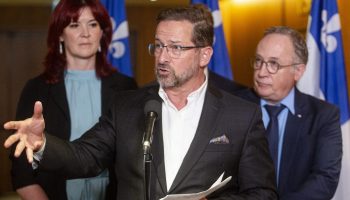 Bloc Quebecois Leader Yves-Francois Blanchet holds a press conference in West Block on June 18, 2025. The Hill Times photograph by Andrew Meade