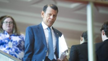 Senator Hassan Yussuff  arrives for the Senate sitting on  June 25, 2025. The Hill Times photograph by Andrew Meade
