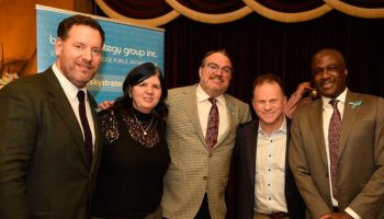 Gilead Sciences Bobby Sutherland, left, Bluesky Strategy Group's Janice Nicholson, KAN Strategies Greg MacEachern, [TK], and RBC's Bobby Sutherland.

2026 Dance for Her fundraiser for Ovarian Cancer on Jan. 21 at the Metropolitain Brasserie in Ottawa. Photographs by Cynthia Munster.