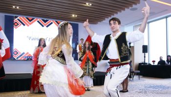 Guests were entertained with Albanian folk dances.