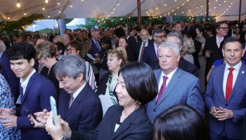Guests packed the Japanese ambassador’s residence for the Self-Defense Forces Day reception on Sept. 24. The Hill Times photograph by Sam Garcia