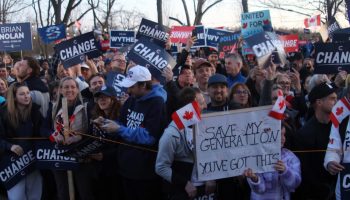 Pierre Poilievre rally (last one) at the Stanley's farm in Eduards ON. April 27, 2025.     
 Hundreds of Conservative supporters gathered at the Stanley's farm for the rally.  The Hill Times photograph by Sam Garcia