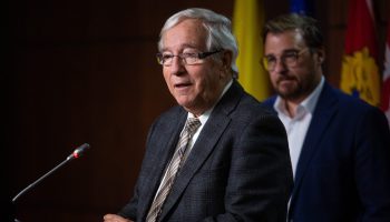 Bloc Quebecois MP Louis Plamondon holds a press conference in West Block on Oct. 5, 2022. The Hill Times photograph by Andrew Meade