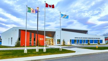 The new high school in Whitehorse, Ecole secondaire communautaire Paul-Émile Mercier, opened in November 2020. Commission scolaire francophone du Yukon photograph by Patric Chaussé