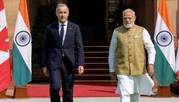 Prime Minister Mark Carney, left, and Indian Prime Minister Narendra Modi. Photograph courtesy of X