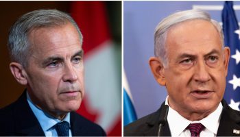 Mark Carney, left, Benjamin Netanyahu. The Hill Times photograph by Andrew Meade, courtesy of Wikimedia Commons