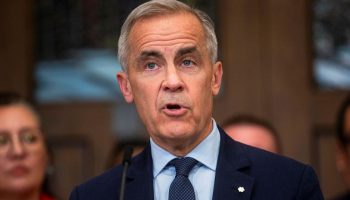 Prime Minister Mark Carney holds a press conference in West Block on  June 20, 2025, after the passage of Bill C-5. The Hill Times photograph by Andrew Meade
