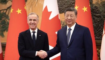 Prime Minister Mark Carney meeting Chinese President Xi Jinping on Jan. 16, 2026. Courtesy of X