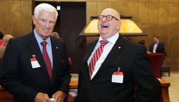 Patriation of the Constitution party. April 17, 2019 at the new Senate building. Ed Lumley and Tom Axworthy