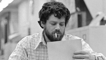 Elly Alboim working as an assignment editor at the CBC in Montreal, early 1970s. Photo courtesy of Alboim family.