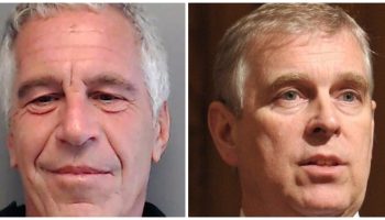 Andrew Mountbatten-Windsor, right, and Jeffrey Epstein. Photographs courtesy of Wikimedia Commons