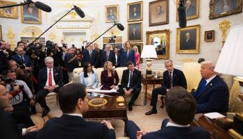 Mark Carney’s Oct. 7 meeting in the Oval Office with Donald Trump. Mark Carney's Oct. 7 meeting in the Oval Office with Donald Trump. Photograph courtesy of X/Mélanie Joly