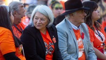 Governor General Mary Simon  and her husband Whit Fraser attend  the National Day for Truth and Reconciliation event on Parliament Hill in Ottawa on Sept. 30, 2024. The Hill Times photograph by Andrew Meade