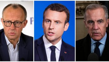 German Chancellor Friedrich Merz, French President Emmanuel Macron, and even Canadian Prime Minister Mark Carney. Photograph courtesy of Wikimedia Commons, The Hill Times photograph by Andrew Meade