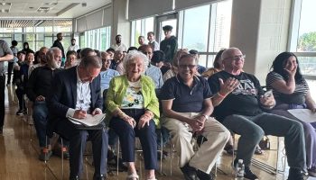 Between 80 and 90 Conservative riding association members for Mississauga–Erin Mills, Ont., attended the June 25 annual general meeting. Many party members chanted 'shame, shame, shame' after a GTA regional organizer disqualified a slate of 30 candidates from running for the riding's board of directors. Photograph supplied by a Conservative Party member.