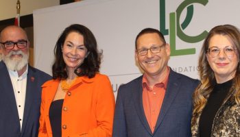 Rob Ashton, left, Heather McPherson, Avi Lewis, and Jordan Leichnitz.

The Douglas-Coldwell-Layton Foundation's third-annual Mousland Gala on Oct. 28, 2025, in the Sir John A Macdonald Building ballroom.