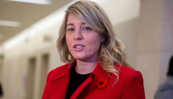 Minister of Industry and Minister responsible for Canada Economic Development for Quebec Regions Mélanie Joly scrums before the House of Commons Standing Committee on Industry and Technology on  Nov. 3, 2025. The Hill Times photograph by Andrew Meade