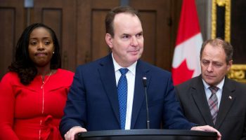 Leader of the Government in the House of Commons Steven MacKinnon speaks with reporters in the House of Commons foyer on Dec. 11, 2025, about the government’s successes over the fall session of Parliament. The Hill Times photograph by Andrew Meade