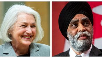Joanne Thompson and Harjit Sajjan