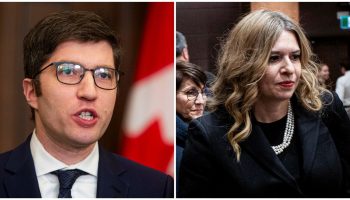 Conservative MPs Garnett Genuis, left, and Stephanie Kusie. The Hill Times photographs by Andrew Meade