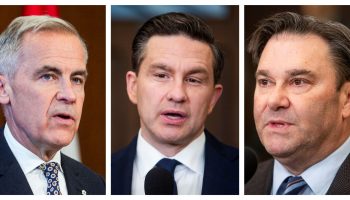 Prime Minister Carney, left, Conservative Leader Pierre Poilievre, and interim NDP Leader Don Davies. The Hill Times photographs by Andrew Meade