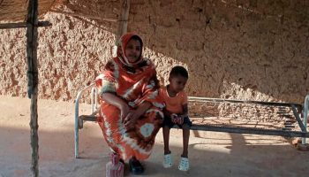 Salma Mohammed, left, with her four-year-old son, Mohammed Mostafa, who is a Canadian citizen who has been unable to leave Sudan. Photograph courtesy of Salma Mohammed