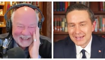 Pierre Poilievre and Peter Mansbridge