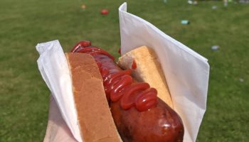 The sausage sandwich—or democracy sausage—has become a ubiquitous part of election day in Australia. The Hill Times photograph by Stephen Jeffery