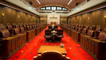 The Senate Chamber in the Senate of Canada Building. The Hill Times photograph by Andrew Meade