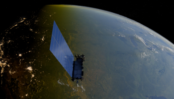 Starlink satellite, pictured in 2025. Wikimedia Commons