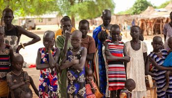 Women attend a village health briefing in South Sudan in May 2023. Photograph courtesy of Wikimedia Commons