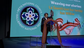 Métis National Council President Victoria Pruden 
Photograph courtesy of the Métis National Council