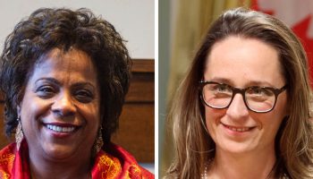 Health Minister Marjorie Michel, left, and Anna Gainey, secretary of state for children and youth. The Hill Times Photographs.