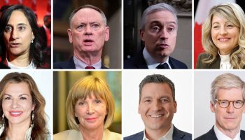 Some of the new members of cabinet include returning members, clockwise from left: Anita Anand, David McGuinty, François-Philippe Champagne, and Mélanie Joly, as well as rookie MPs Tim Hodgson, Evan Solomon, Eleanor Olszewski, and Rebecca Chartrand. The Hill Times photographs by Andrew Meade, Sam Garcia, and courtesy of LinkedIn and the Liberal Party