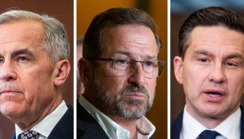 Liberal Prime Minister Mark Carney, Bloc Québécois Leader Yves-François Blanchet and Conservative Party Leader Pierre Poilievre. The Hill Times photographs by Andrew Meade
