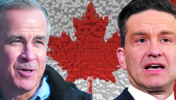 Prime Minister Mark Carney, left, and Conservative Leader Pierre Poilievre. The Hill Times photographs by Andrew Meade and illustration by Neena Singhal