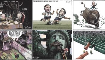 Michael de Adder explains the inspiration behind his top political cartoons to appear in The Hill Times’ pages in 2025.
