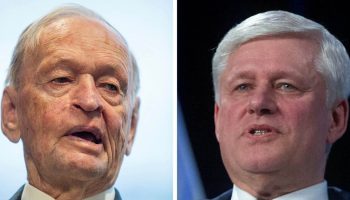 Jean Chrétien, left, Stephen Harper.