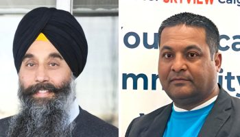 Ranbir Parmar, left, who submitted his nomination papers to run as a Conservative candidate in Calgary McKnight but was barred from the race, has now joined the Liberals. Minesh Patel, who was also disallowed from contesting the nomination in Calgary Skyview, is running as an Independent in the April 28 election. Photographs courtesy of Ranbir Parmar and Minesh Patel