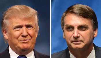 U.S. President Donald Trump, left, and former president Jair Bolsonaro.